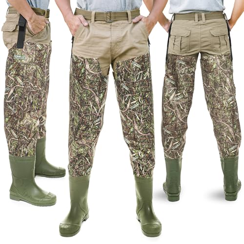 Foxelli Hip Waders – Waterproof Camo Wading Hip Boots for Men & Women Lightweight for Fishing & Hunting by Foxelli - Image 2