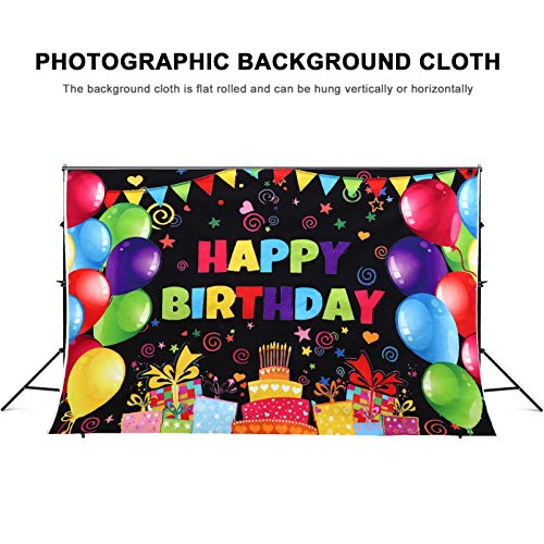 Faixa de fundo de festa de aniversário Amosfun de 1,1 x 1,8 m de fundo para festas de aniversário pa