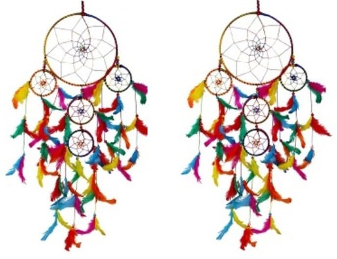 Meher Collection Dream Catcher Wall Hanging for Living Room Bedroom Balcony Garden Decor Feather Dream Catcher (30 inch, Multicolor) BZ_Multi dream2-image-44