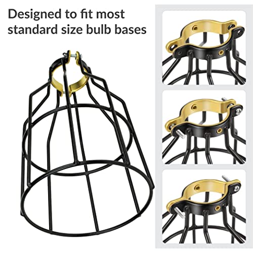 Newhouse Lighting Wlg1B Ca Metal Guard For Ceiling Fan, Pendant String Light And Vintage Lamp Shades/Cover, Industrial Wire Fixture Iron Bird Cage, 1 Count (Pack Of 1), Black #TOP1