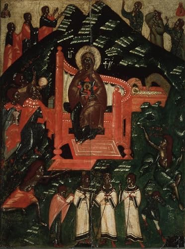 Peinture poster abstraite Synaxe de la Vierge : sublimez votre décoration de salon avec art