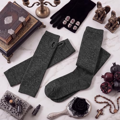 Image of Geyoga Arm Warmers Leg Warmers Striped Thigh High Socks Fingerless Gloves Stockings Christmas Halloween