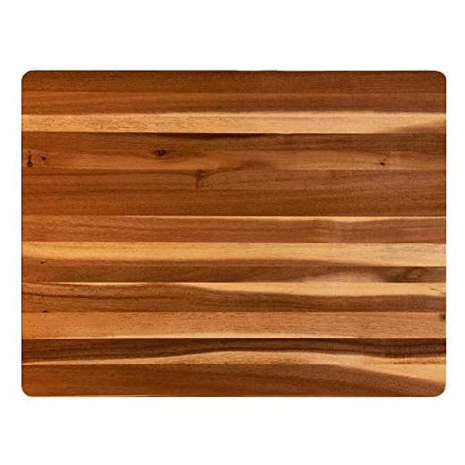 Villa Acacia Extra Large Wood Cutting Board 24 x 18 Inch, 1.5 Inches Thick, Reversible Wooden Kitchen Block