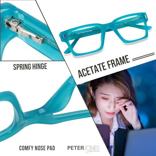 Image of Peter Jones Acetate Unisex Large Broad Style Premium Spectacle Frame with Spring Hinges (U001)