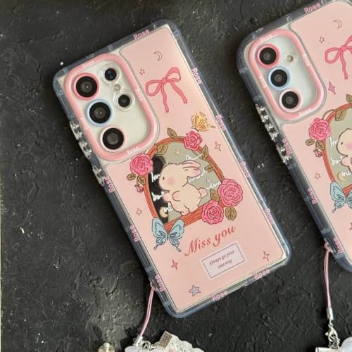 Image of Peeperly Back Cover Case for Samsung Galaxy S23 Ultra Scratch Resistant Anti-Slip TPU Shockproof Protective Durable Florina Bunny Case for Girls & Women