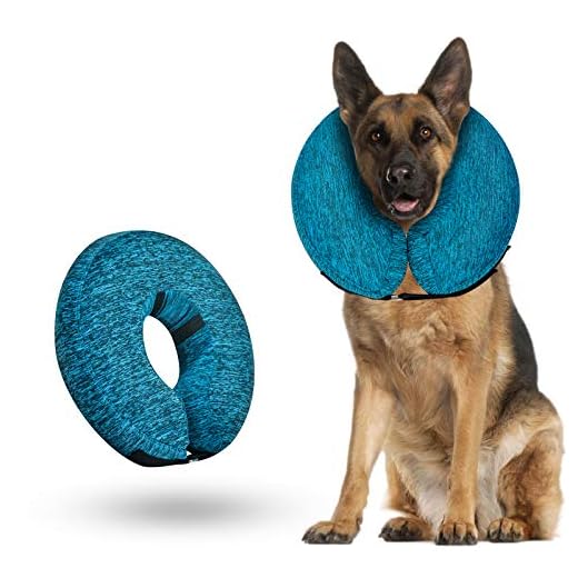 WONDAY Dog Cone for After Surgery, Pet Inflatable Collar Comfy Soft Dog Cone, Adjustable Protective Recovery Dog Collar for Wound Healing and Prevent from Biting & Scratching