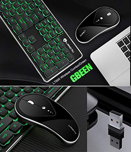 UrChoiceLtd Combo Wireless Ricaricabile Tastiera e...