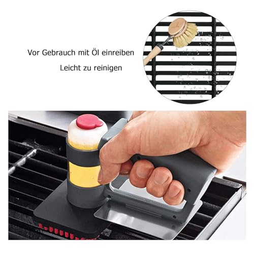 BBQ-Yummy Gusseisen Grillrost für Weber Spirit 300 Series, 44,5 x 30,3cm Gussrost Ersatz für Weber I & II Spirit E/S 310, 320, 330, Genesis Silber/Gold B/C Ersatzteile Gasgrills für Weber 7638