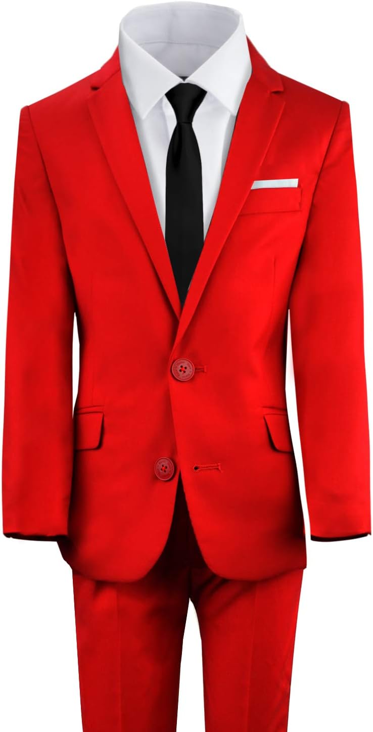 Black n Bianco Boys First Class Slim Fit Suit Five Piece Set with Shirt & Tie