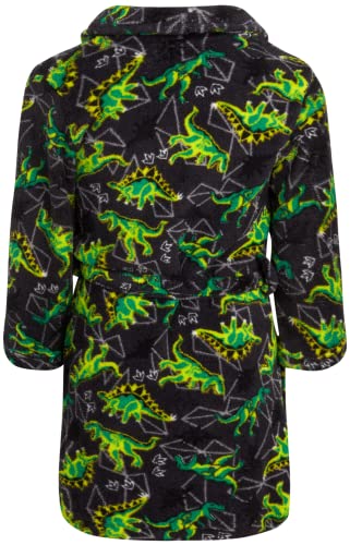 Boys' Bathrobe Set - 3 Piece Soft Fuzzy Fleece Robe, Slippers, and Matching Pajama Pants (Sizes: 6-14)2