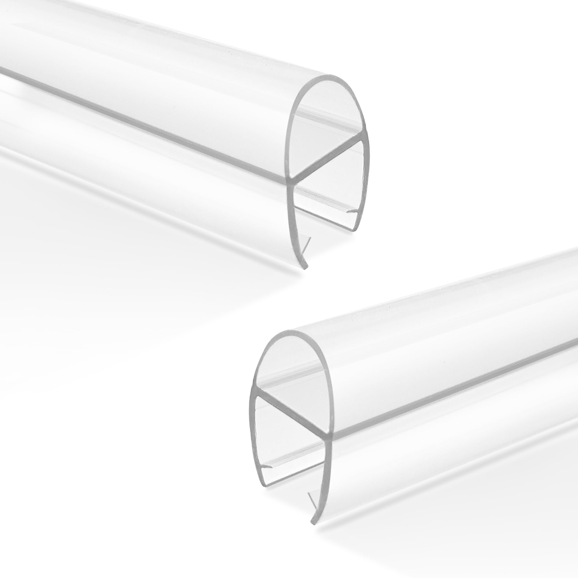 Photo 1 of ***Dented****Bathroom Shower Door Seal Strip, 2PCS 78 Inch Shower Door Bottom&Side Seal Strips, U-Type PVC Transparent Shower Door Seal Strip for 5/16"(8MM) Frameless Shower Door