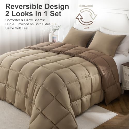 Image of KASENTEX King Comforter Set, Reversible, Goose Down Alternative, All Season