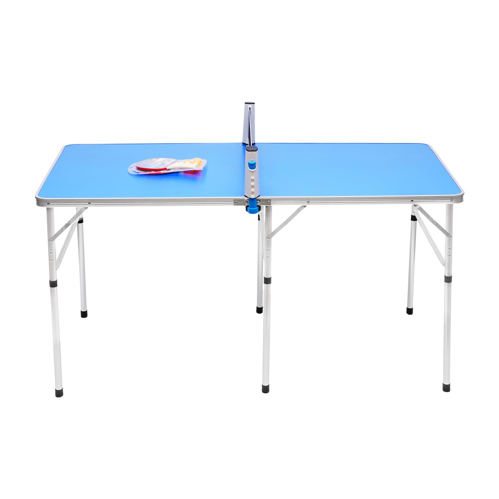 Table Tennis Table Set, Foldable Ping Pong Table, with1 Ball Network & 2 Table Tennis Paddles 3 Table Tennis Indoor Outdoor Multiplayer Game