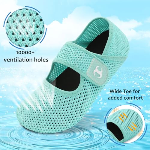 Image of Water Shoes for Women Men Barefoot Beach Swim Aqua Socks Summer Wide Slides Sandals Quick Dry Pool River Sea Sock Shoes