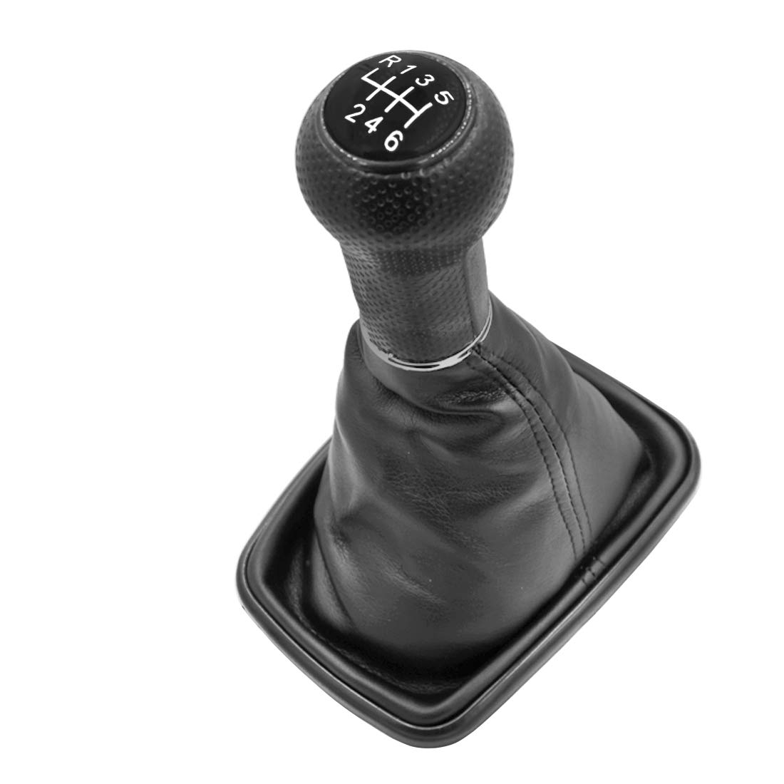 Toowgm 6 Speed Pu Leather Shifter Stick Gear Shift Knob With Dustproof Cover Speed For Vw Golf Gti Mk4 R32 Bora Mk4 Jetta