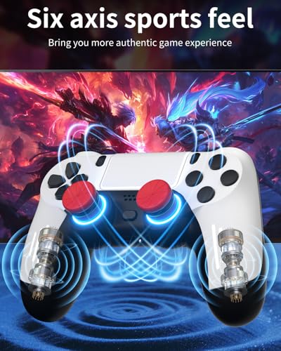 Image of ThinTree Wireless Controller Compatible for PS-5 /Pro /Slim /PC, Hall Effect Sticks & 7 RGB LED Mode & Haptic Feedback & 1000 mAh Battery & Motion Sensing, 3.5mm Audio Jack