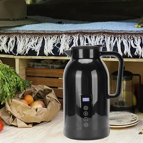Pava eléctrica portátil 1300ml acero inoxidable viaje auto miniatura 5