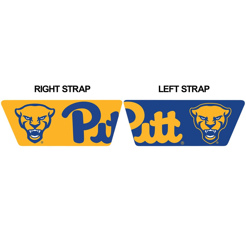 Campus Lab University Of Pittsburgh Split Primary Two Tone Unisex Adult Slides Adjustable Flip Flop Sandals Officially Licensed Hypd Slydr Switch™, Womens 9-10 / Mens 7-8