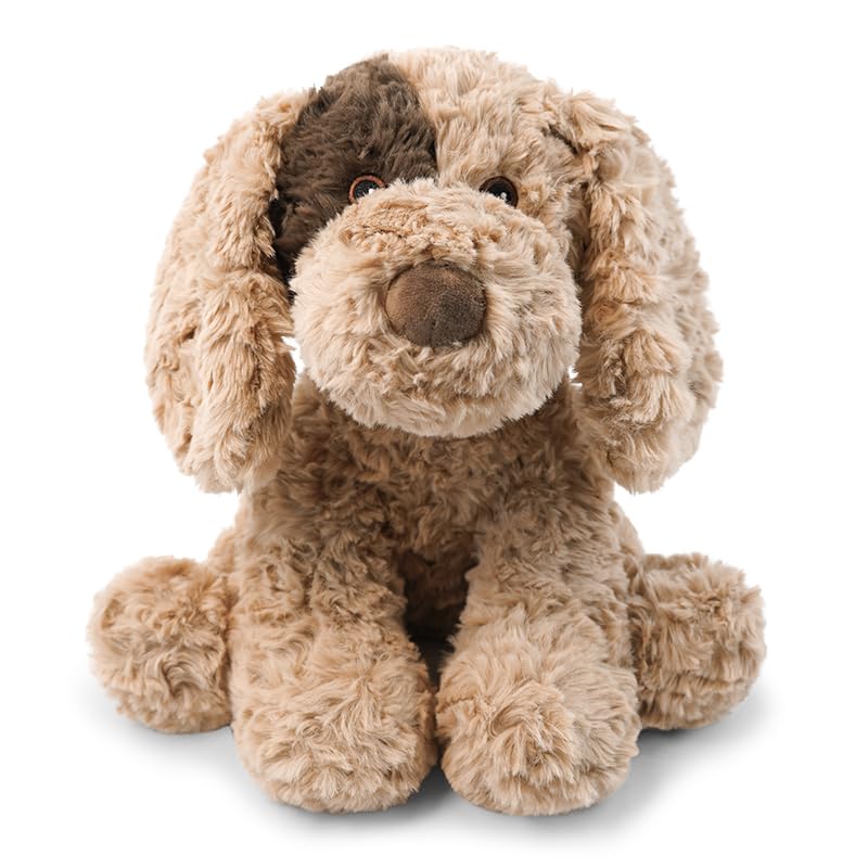 Cute Sitting Dog Long Ear Plush Toy, Lovely Soft Fluffy Stuffed Puppy Pet Animal Doll, Kawaii Plush Pillow for Kids Adults Girls Boys Companions for Cuddling Birthday Gift Home Decor 30cm Brown
