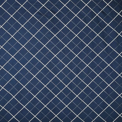Image of Viewstar Premium Cotton Duvet Cover, Single Size 60x90 Inches, 300 Thread Count, Ultra-Soft, Wrinkle-Free, Cotton-Quilt /Comforter Zipper Cover (3D Navy Blue)