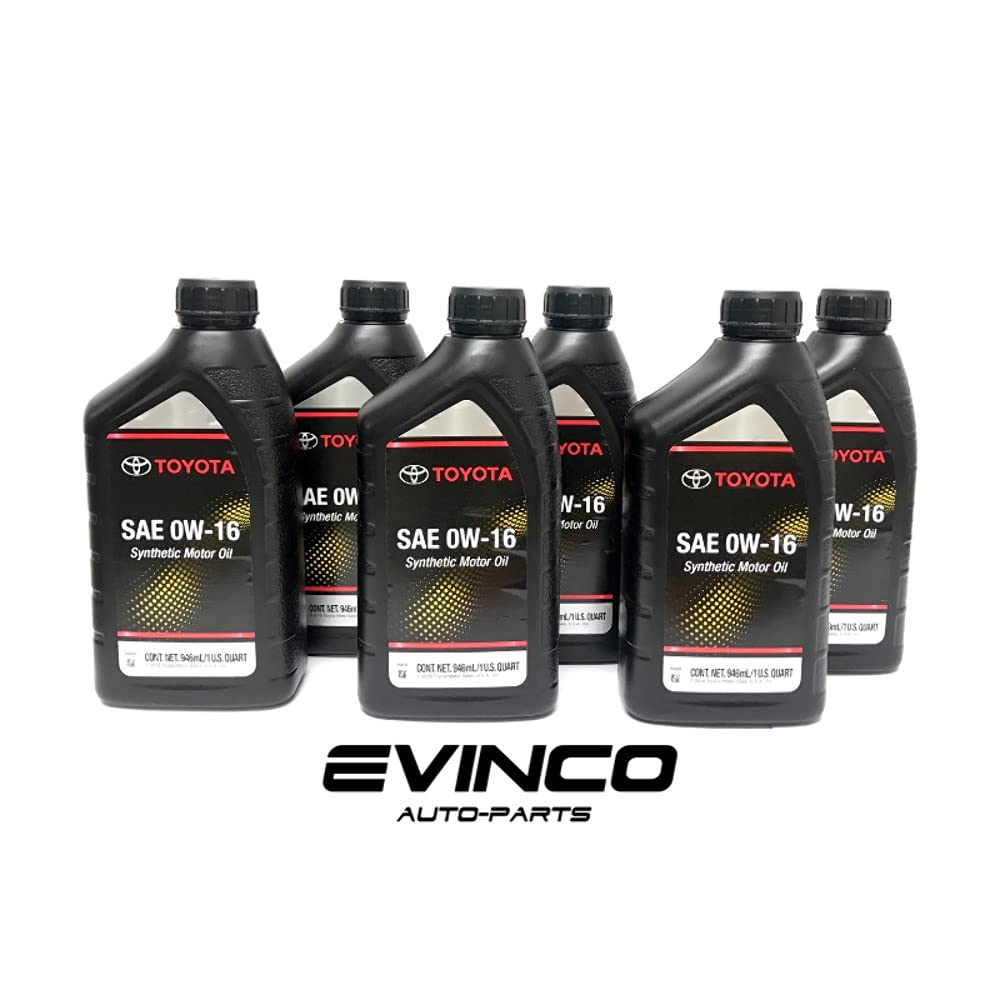Toyota Genuine Sae 0w 16 Synthetic Motor Oil Pack Of 6 6 X 1 U S Quart Buy Online In Antigua And Barbuda At Antigua Desertcart Com Productid