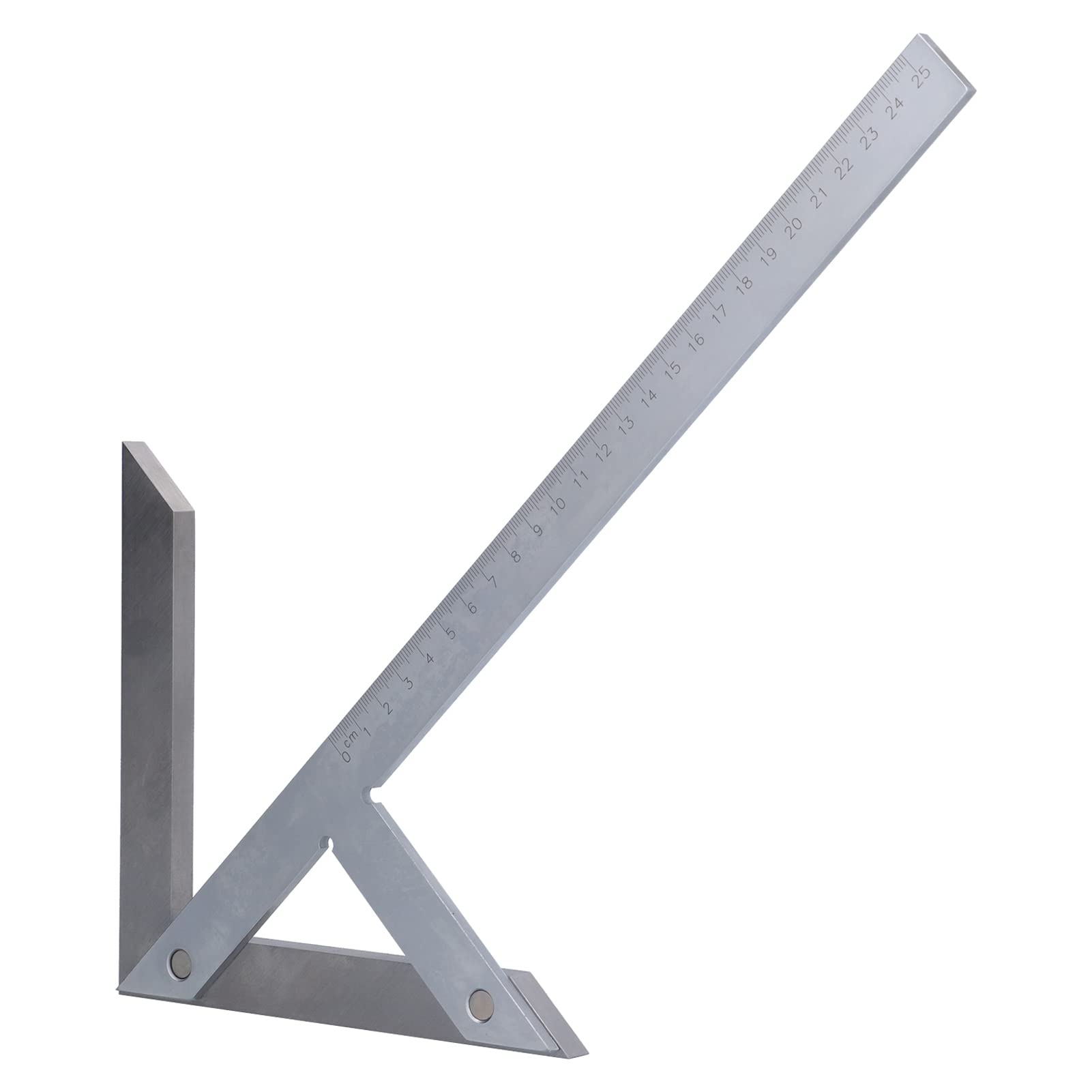 Linijka Miernicza środkowa Bardzo Dokładny Celownik Kątowy ze Stali Nierdzewnej do Obróbki Sprzętu 250 X 160 Mm ze skórzaną osłoną