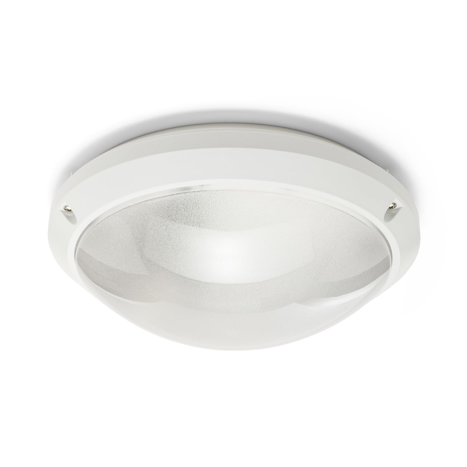 Velamp PTLEDIK-E27 Applique a Parete/plafoniera Tonda 27cm. in PC infrangibile IK10. Attacco E27, Compatibile LED, Max 60W. IP54: installabile all'Interno o all'Esterno. 60 W, Grigio