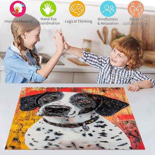 Puzzle für Erwachsene, Pointer-Hund, 1000 Puzzles, Familienspiel, Stressabbau, schwierige Herausforderung, Wichtelgeschenke, 26x38cm