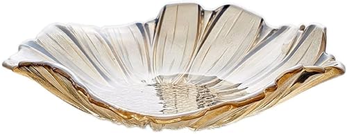 ZHUHW - Bandeja de vidrio para frutas secas bandeja de almacenamiento de frutos secos plato de ensalada plato de escritorio recipientes de