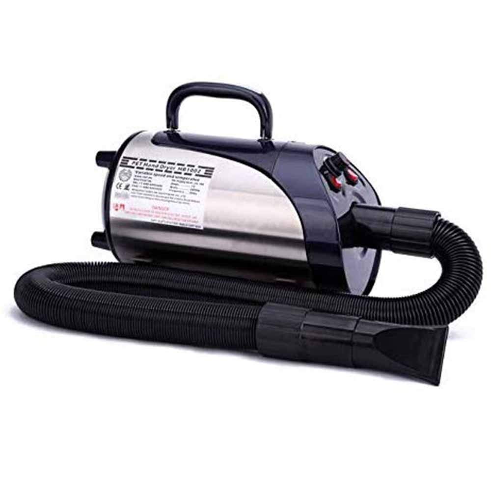 Hair Dryer Pet Hair Dryer High Velocity Hairdryer Blaster Fur Blower with 2 Gear Temperature and Flexible Hose