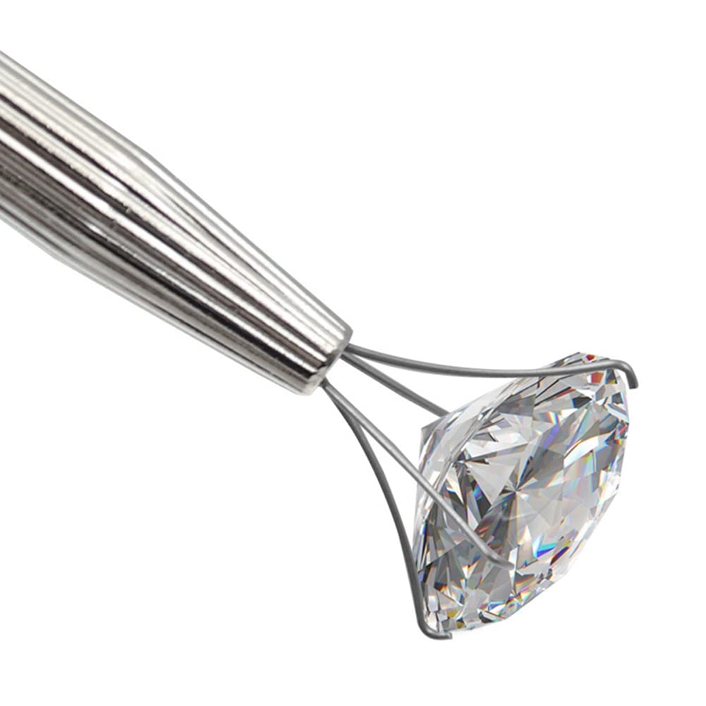 Pince à épiler Diamant à 4 Dents En Pierre Précieuse, Support Diamant Professionnel Outil De Pick-up Diamant Pierres Précieuses, Support Outil Attrape-outils, Mini Porte-boule De Piercing Quatre