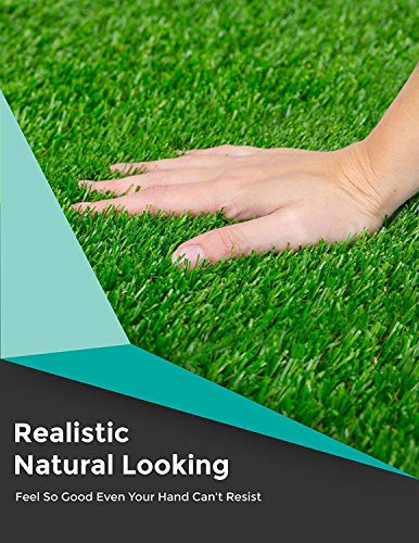 Status Contract Artificial Grass Mat for Outdoor Balcony Décor| (12x18cm)| Green Lawn Floor Carpet Living Room|Home and Kitchen Floor Mat|Outdoor Carpet Waterproof (Natural Green), Artificial Grass (Image - 5)