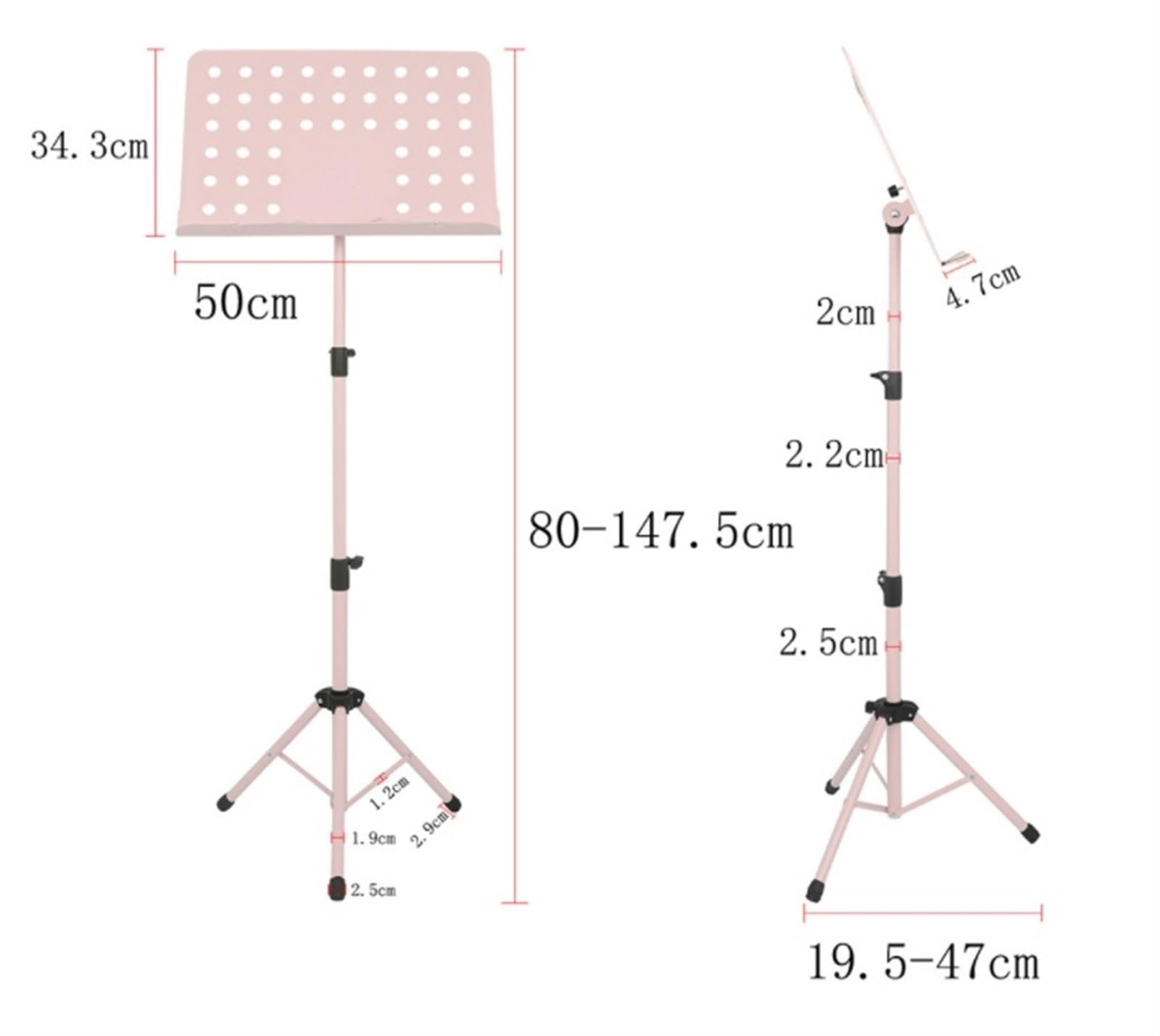 Soporte Partituras Instrumentos Atril De Partituras Plegable Y Elevable para Practicar En Casa Y Actuaciones En El Escenario, Portátil Y Ajustable(Grün)