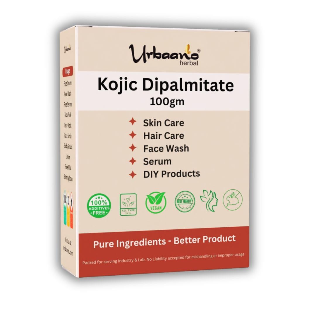 Urbaano Herbal Pure Kojic Acid Dipalmitate Powder DIY Ingredient for Serum, Cream, Lotion & Soap Making