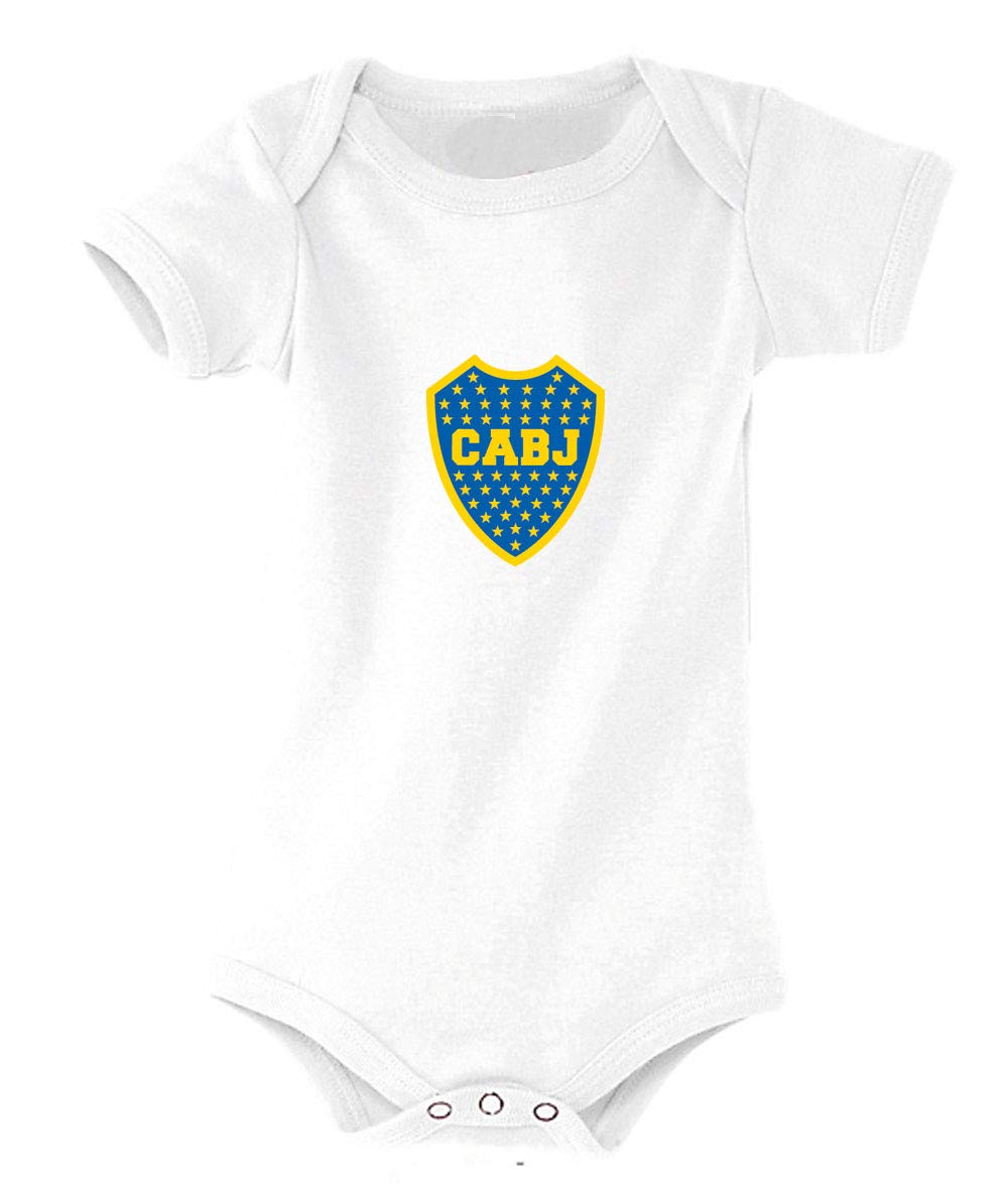 Boca Juniors Body Unisex Children's T-Shirt White, unisex_child, fashion t-shirt, 5060672800068, white, FR : L (Taille Fabricant : 12-18 mois)