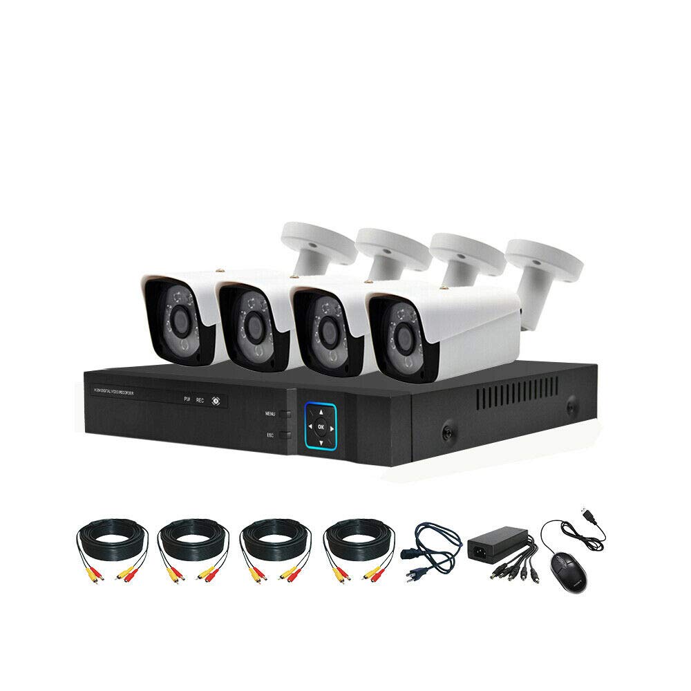4CH HD DVR Home Surveillance CCTV Kits Security 4 Camera System Outdoor Full CCTV Bundle for Home