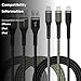[Apple MFi Certified] iPhone Charger Fast Charging 3-Pack 3FT Lightning Cable Nylon Braided iPhone Charger Cord Compatible with iPhone 14 13 12 11 Pro Max XR XS X 8 7 6 Plus SE iPad and More 3FT