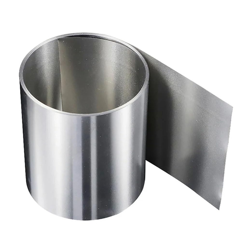 Produktbild von Edelstahl-Folienband 301 – 20 Mm Breite, 1 M Länge, 0,1–0,8 Mm Dicke Wählbar, Hochelastisch, Für Federbleche Und Federn