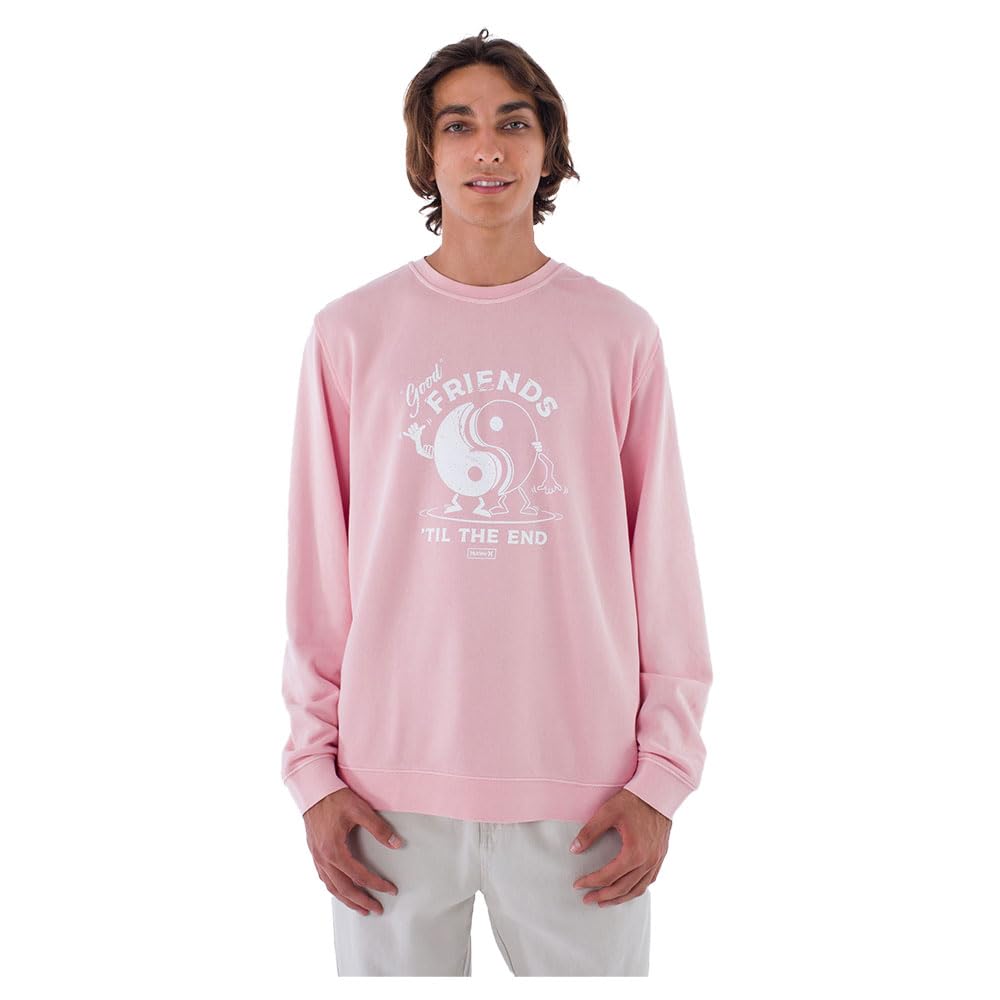 Hurley Lightweight Terry Fleece Crew Sudadera Hombre (Pack de 1)