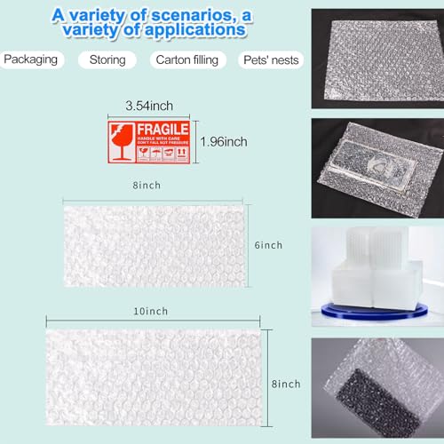 Feixipin Trading 100PCS 100 Pcs Bubble Pouches, 6''X8'' And 8''X10'' Bubble Bag For Packing thumb #1
