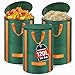Produktbild 3x Gartenabfallsack stabil 120L - Selbststehend Gartensack Laubsack mit Deckel, Wiederverwendbar Grünschnittsack Laubsammler Korrosionsbeständig für Gartenabfälle und Grünschnitt