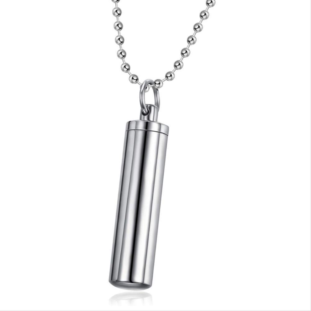 AAMIKO Jewelry Fashion Simple Letter Bottle Wish Bottle Titanium Steel can Open Pendant Necklace