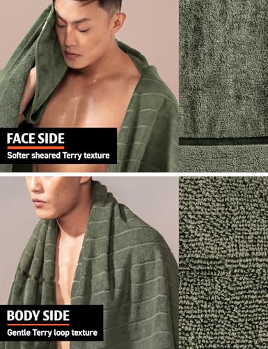 Image of DAMENSCH 100% Cotton Towel, Super Soft Towels for Men, Ultra Absorbent, Quick Dry Towel for Women, Evening Green
