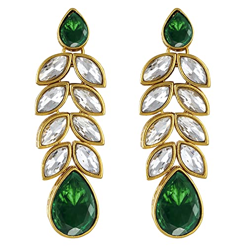 Image of Peora Traditional Crystal Necklace & Jewellery Set Gift for Women