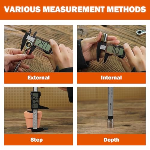 Image of Digital Caliper, Upgraded Calipers 6 inch, Measuring Tool, Electronic Ruler, with Large LCD Screen, Auto-Off Feature, Inch and Millimeter Conversion, Perfect for Household DIY (1 pcs)
