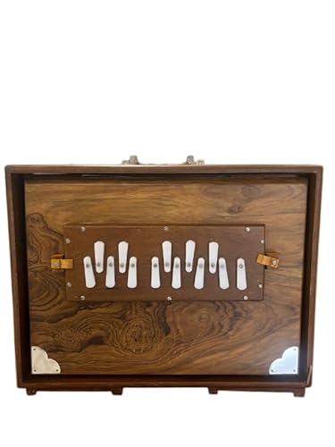 Amilav Collections 40,6 cm große Shruti-Box, massives Teakholz, lange Sustain, Surpeti Shruti mit Tragetasche, abgestimmt auf 432 Hz, mit Fußpedal