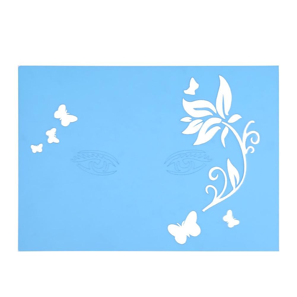 7 Reusable Face Paint Stencil Body Painting Template Flower Butterfly Facial Design