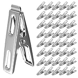 FBXGT 40 PCS Pinzas para Ropa de Acero Inoxidable, Horquillas para Ropa Multifuncional, Ganchos para Tender Ropa es...