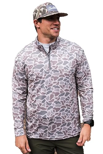 Burlebo Men's Long Sleeve Performance Quarter Zip Sweatshirt