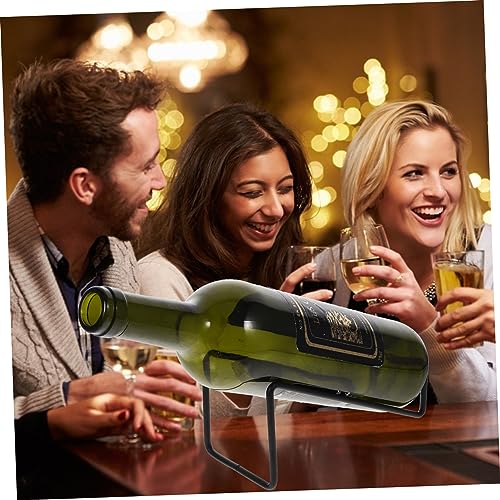 Garneck soporte de botellas de vino metálico 2 piezas miniatura 3